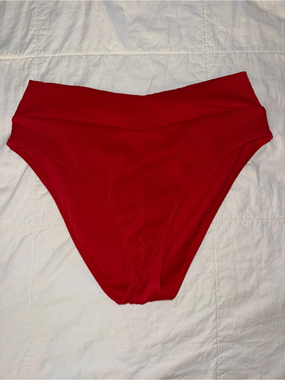 Hollister Ribbed Crossover Red Swim Bottom 2025
